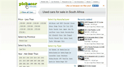 Desktop Screenshot of pickacar.co.za